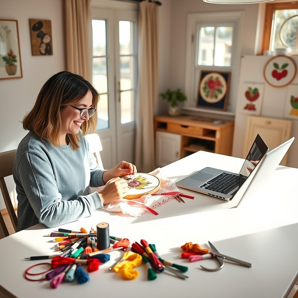 Beginner Hoop Kit with tools and fabric